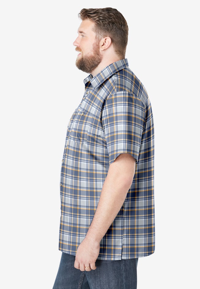 Plaid Wrinkle-Resistant Short Sleeve Button Down image number 2