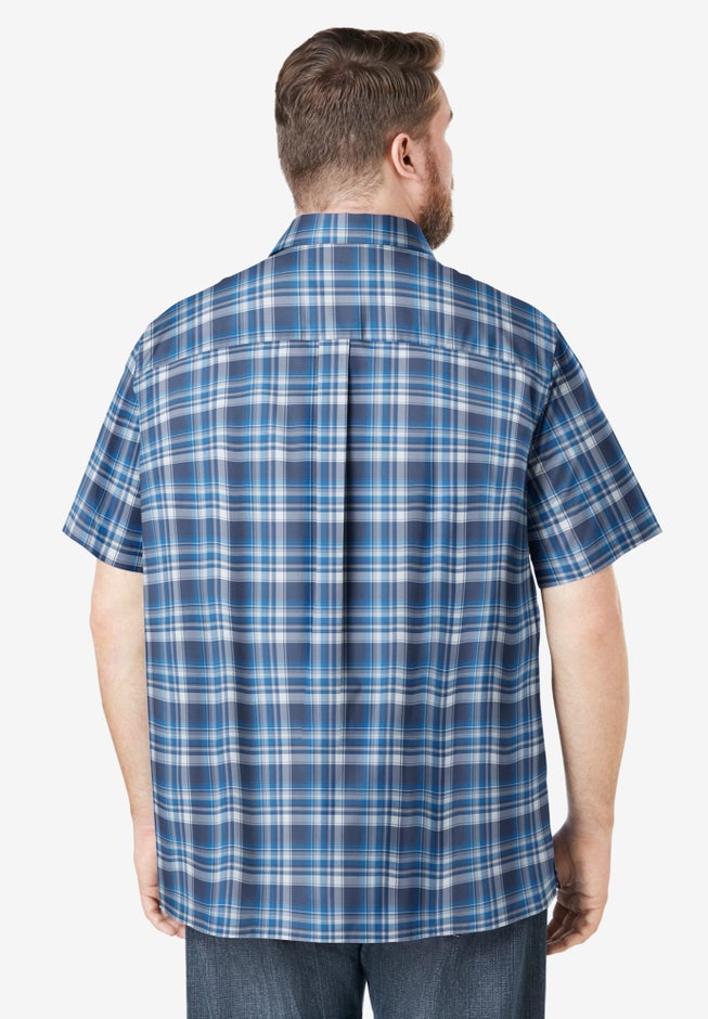 Plaid Wrinkle-Resistant Short Sleeve Button Down image number 1