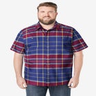 Plaid Wrinkle-Resistant Short Sleeve Button Down image number null