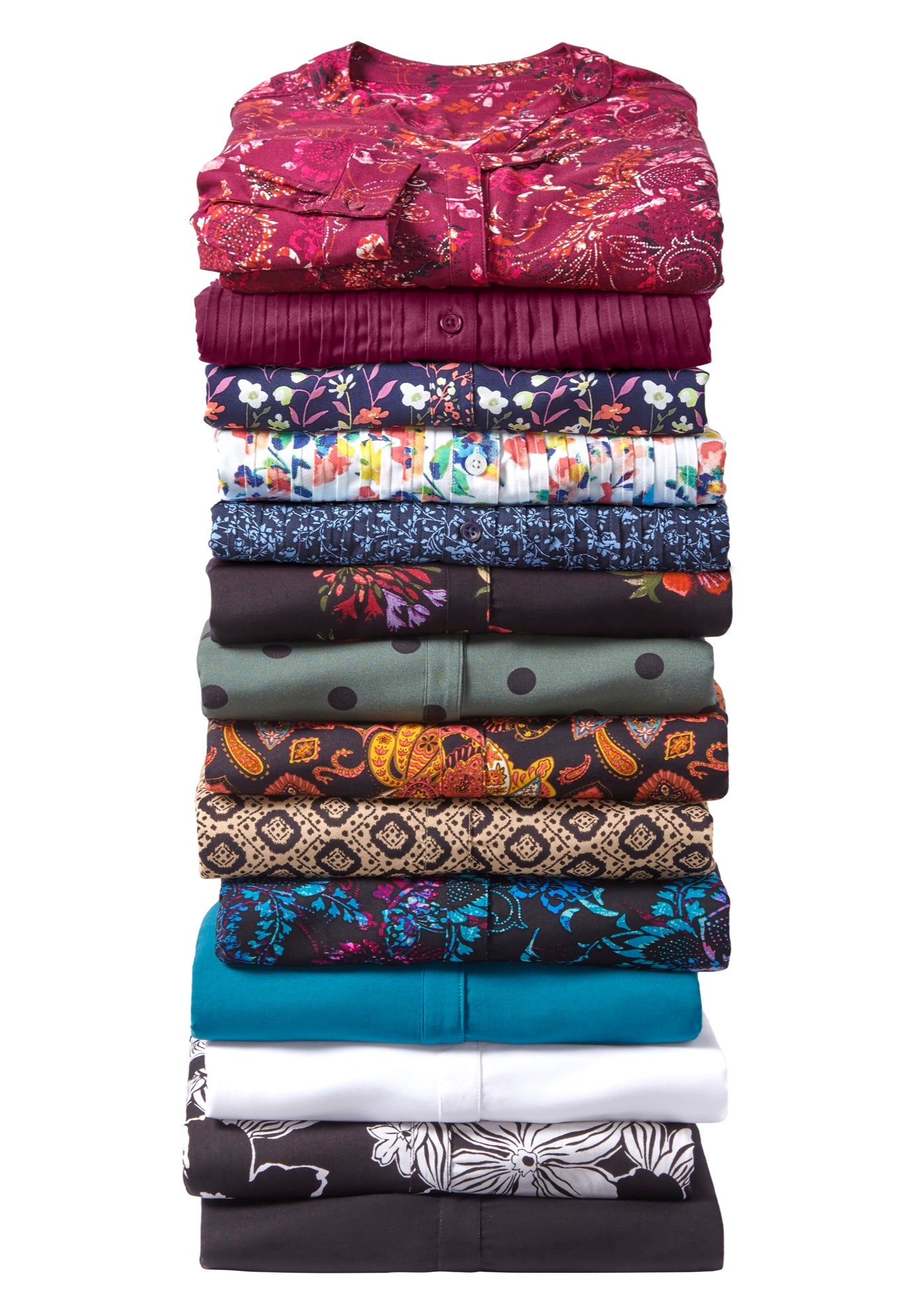 Rayon 7-Day Pintucked Tunic Blouse image number 3