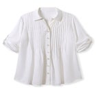 Rayon 7-Day Pintucked Tunic Blouse image number null