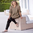 Rayon 7-Day Pintucked Tunic Blouse image number null