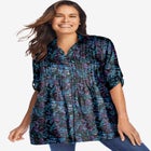 Rayon 7-Day Pintucked Tunic Blouse image number null