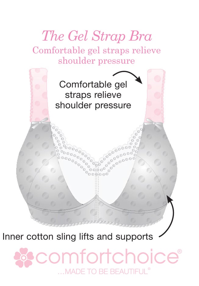 Comfort Choice® Wireless Gel Strap Bra image number 2