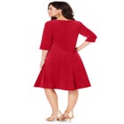 Velour Swing Drape Dress image number null