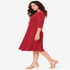 Velour Swing Drape Dress image number null