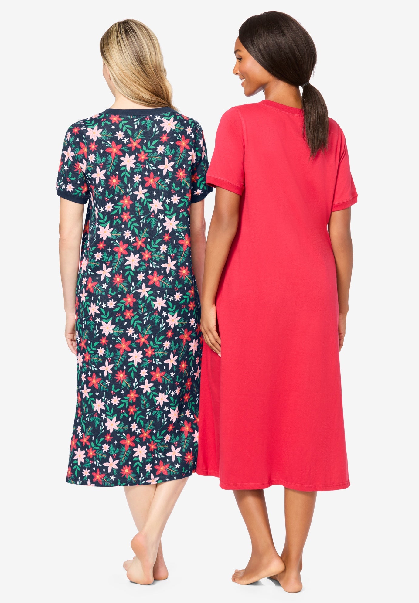 2-Pack Long Henley Sleepshirt  image number 1