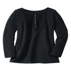 Waffle Thermal Lace Bib Henley Tee image number null