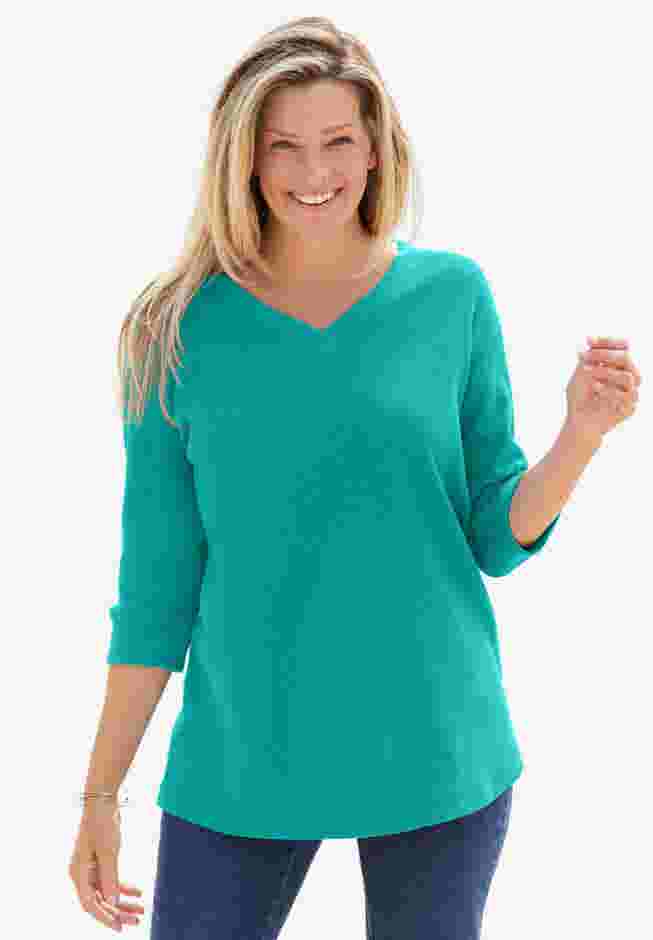 Three-Quarter Sleeve Thermal Sweatshirt image number 3