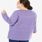 Buttoned Tulip Hem Sweatshirt image number null