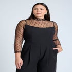 Mesh Turtleneck Jumpsuit image number null