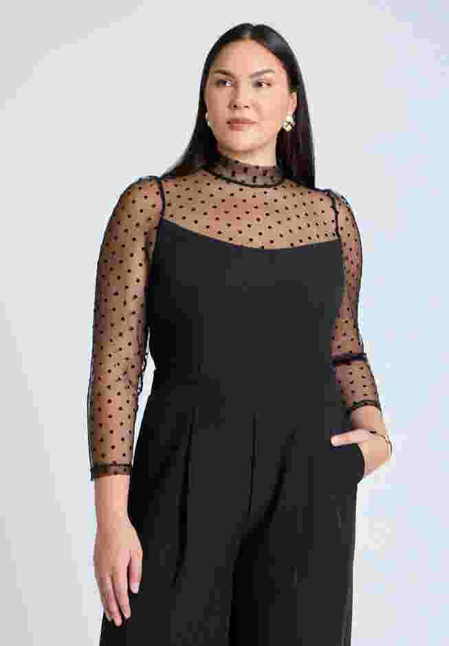 Mesh Turtleneck Jumpsuit image number 3