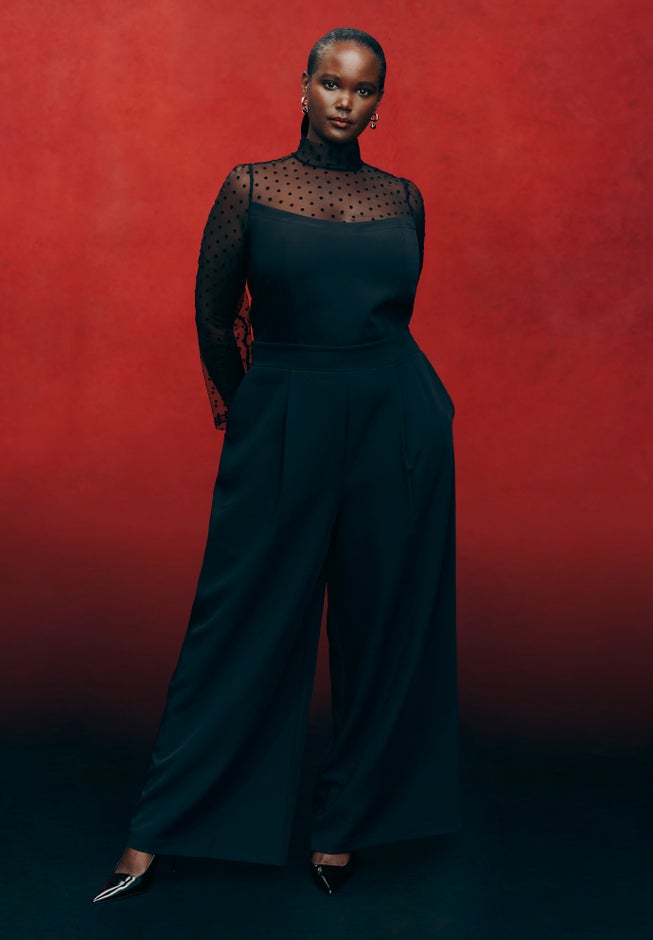 Mesh Turtleneck Jumpsuit image number 0