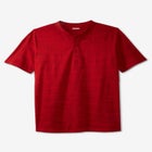 Shrink-Less Longer Length Lightweight Henley T-Shirt image number null