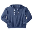 Waffle-Knit Thermal Hoodie image number null