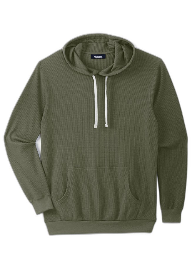 Waffle-Knit Thermal Hoodie image number 2