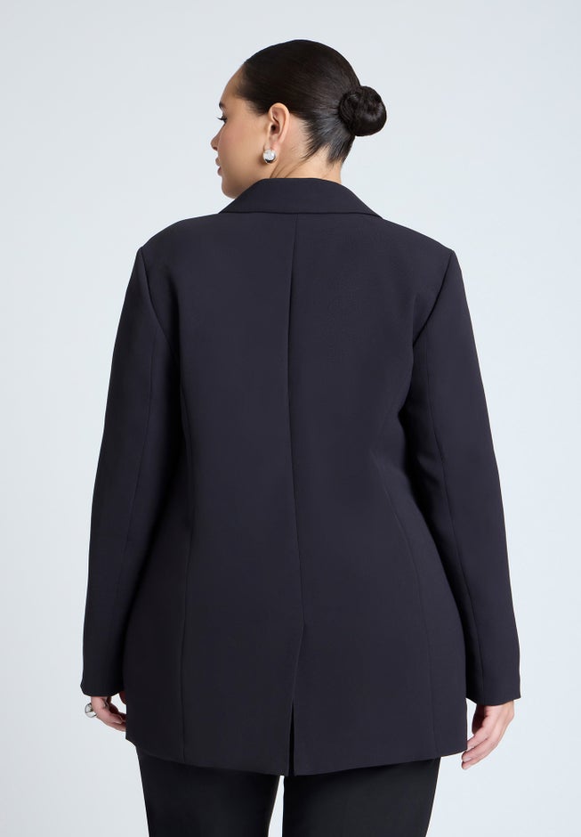 Embellished Lapel Oversized Blazer image number null