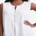 Stretch Knit Hi-Low Zip Tunic image number null