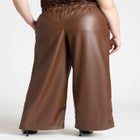 Wide Leg Leather Pants image number null