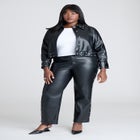 Studded Faux Leather Jacket image number null