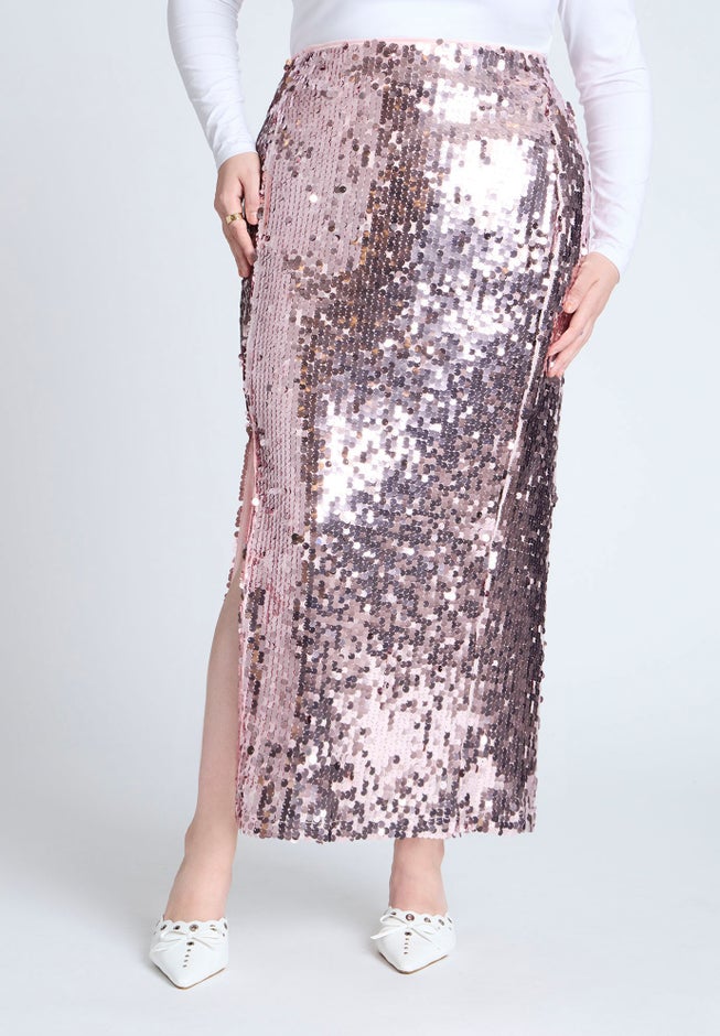 Sequin Column Midi Skirt image number 1