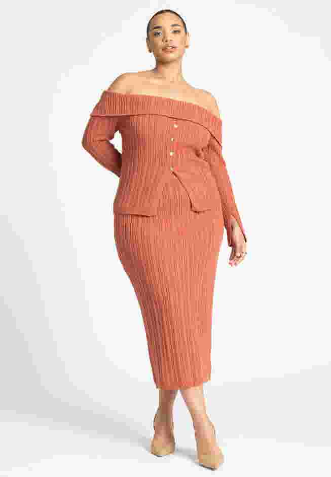 Midi Knit Sweater Skirt image number 0