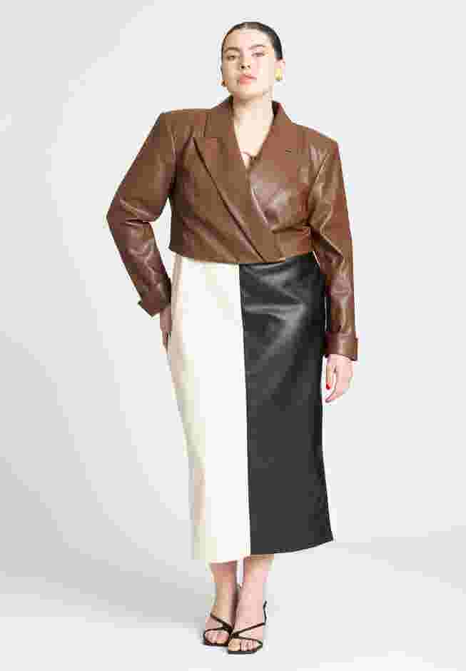 Cropped Faux Leather Jacket image number 2
