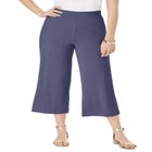 Everyday Stretch Knit Wide Leg Crop Pant image number null