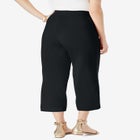 Everyday Stretch Knit Wide Leg Crop Pant image number null