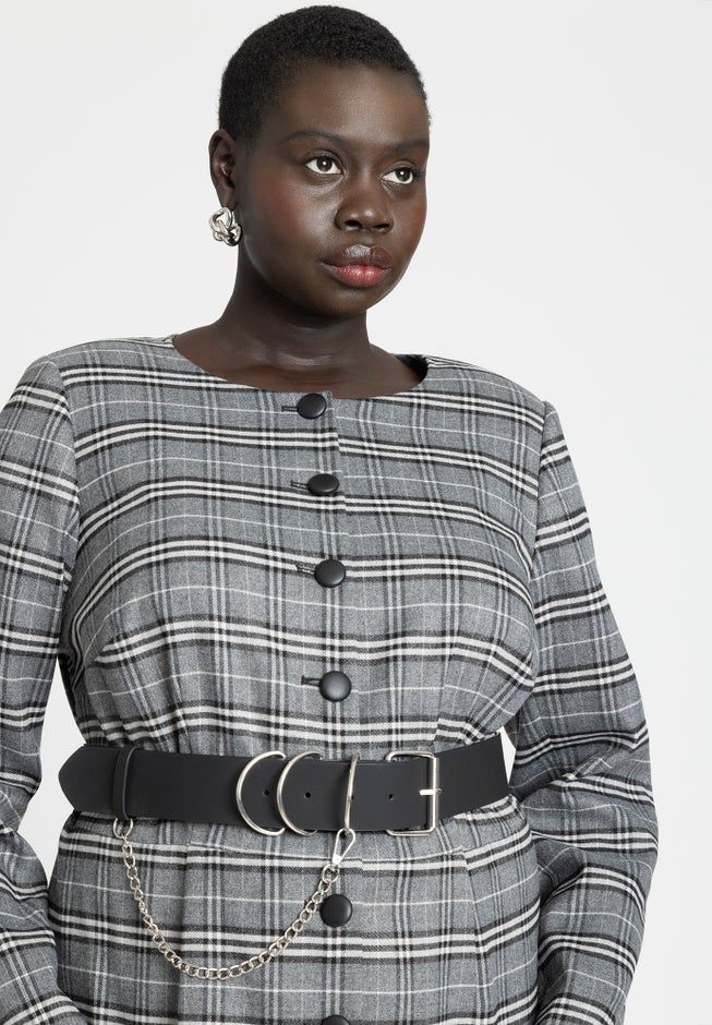 Wide Waist Chain Belt image number null