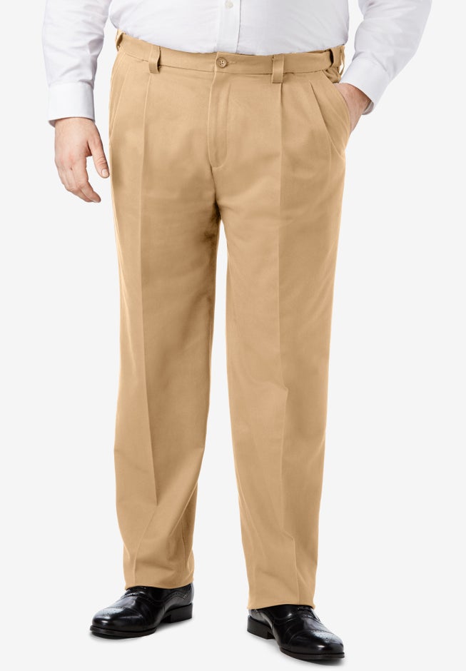 Classic Fit Wrinkle-Free Expandable Waist Pleat Front Pants image number 2