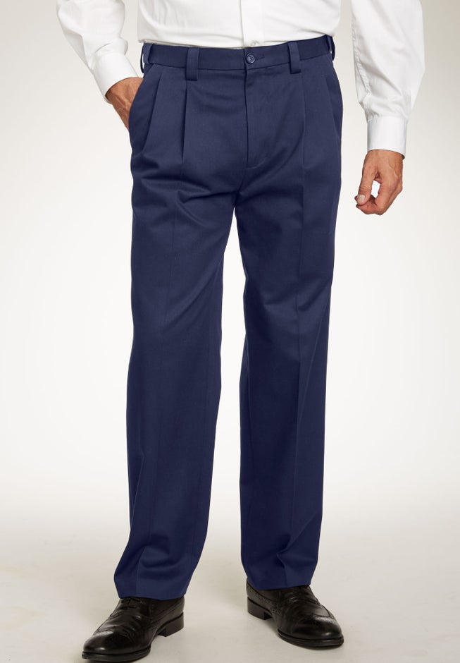 Classic Fit Wrinkle-Free Expandable Waist Pleat Front Pants image number 0
