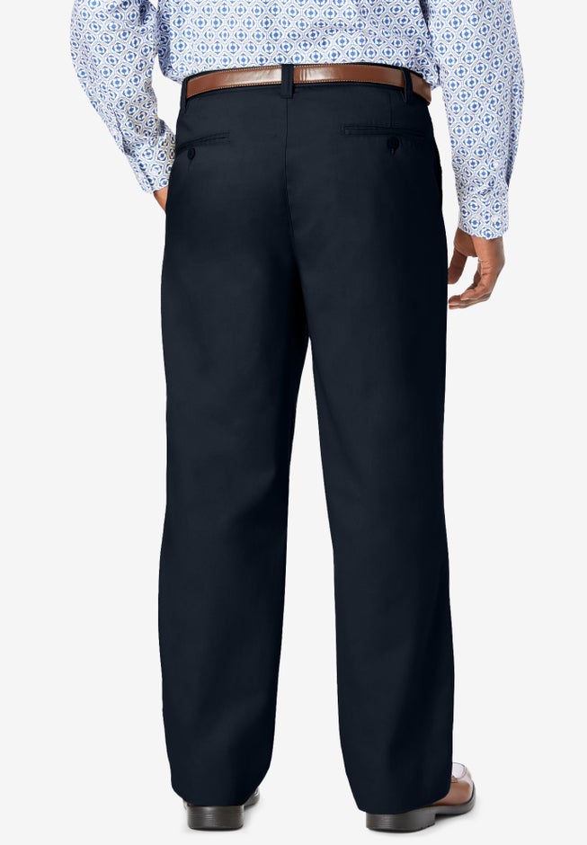 Relaxed Fit Wrinkle-Free Expandable Waist Pleated Pants image number 1