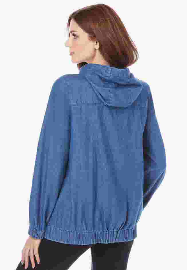 Cotton Complete Zip-Up Hoodie image number 1