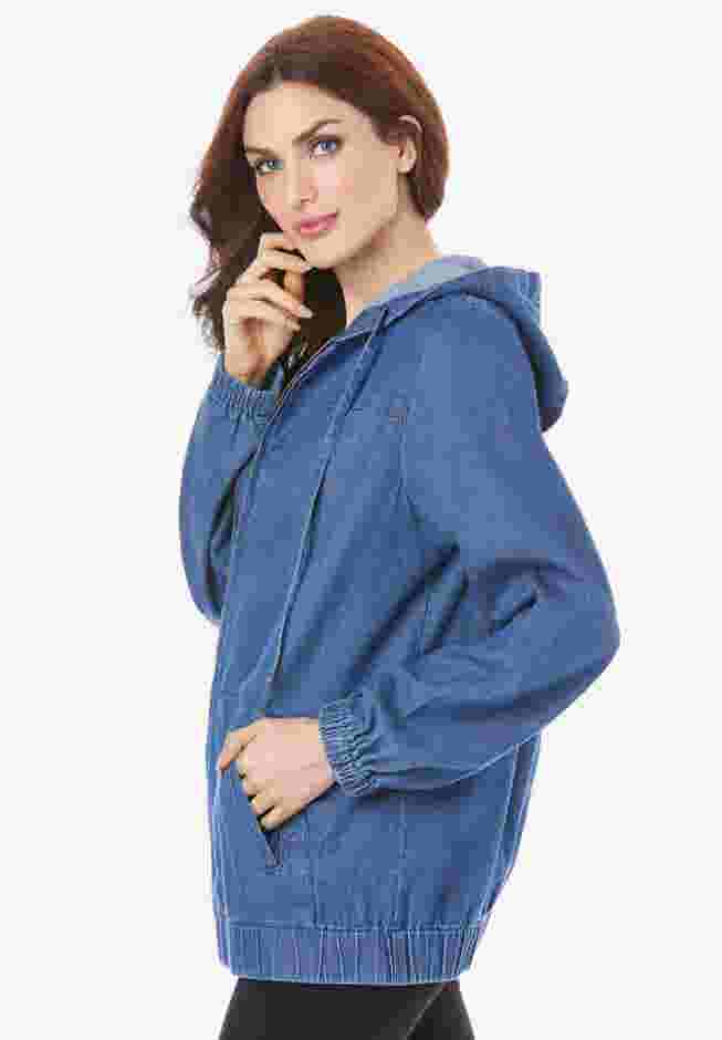 Cotton Complete Zip-Up Hoodie image number 2