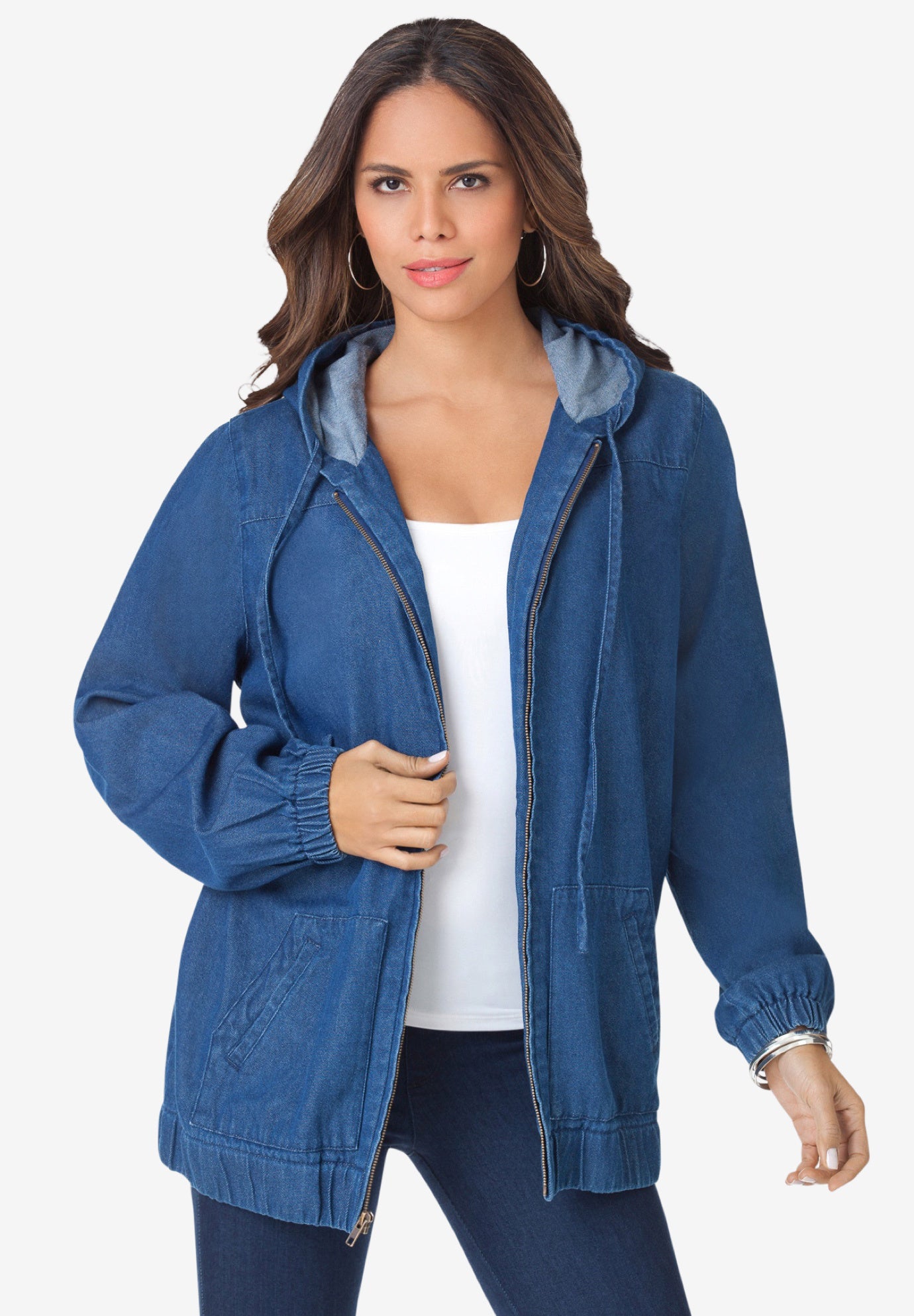Cotton Complete Zip-Up Hoodie image number 0