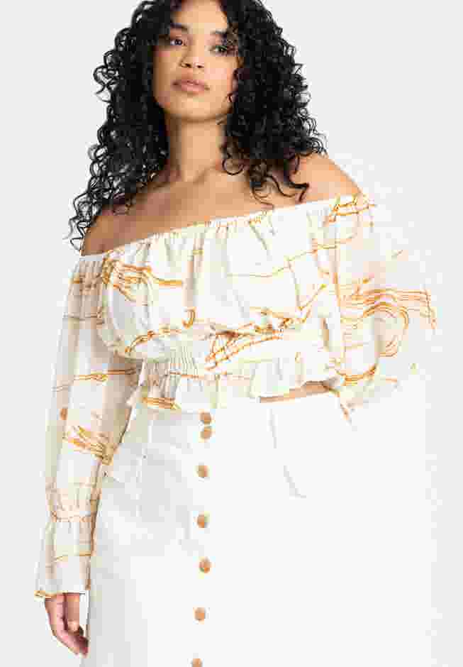 Off The Shoulder Ruched Top image number 1