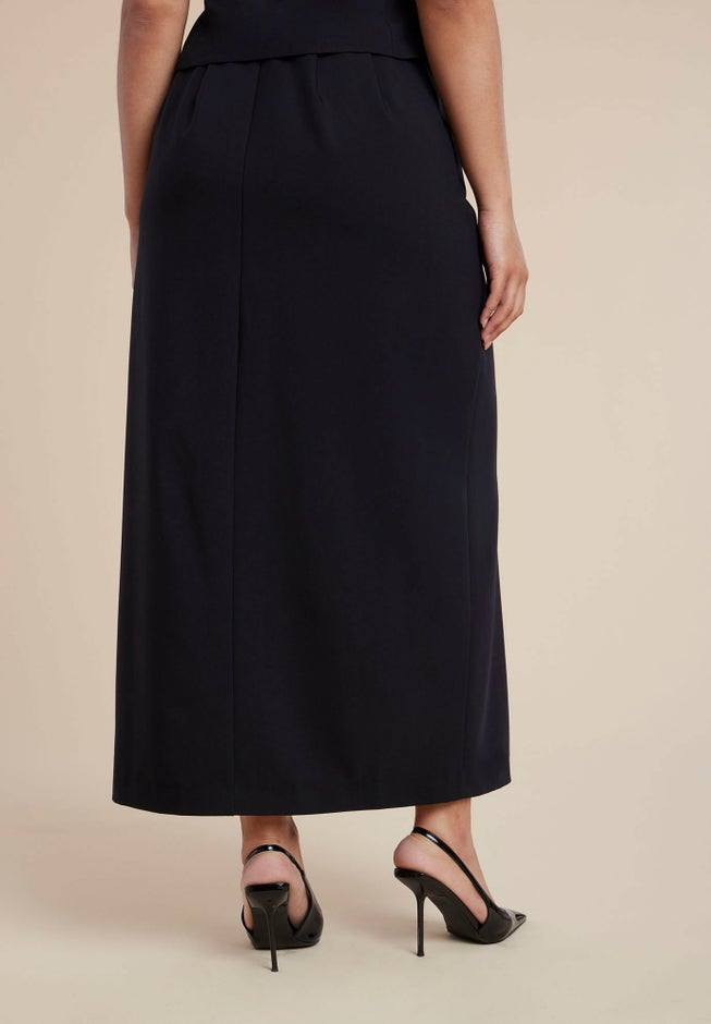 Buttoned Maxi Column Skirt image number 2