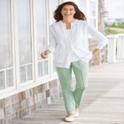 Long-Sleeve Pointelle Cardigan image number null