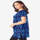 Plus Size Cotton Short Sleeve V-Neck Ultimate Tunic image number null