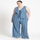 Striped Linen Pant image number null