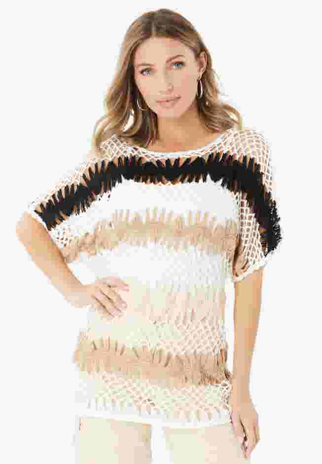 Multi Crochet Pullover image number 0