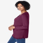 Layered-Look Lace Trim Tee image number null