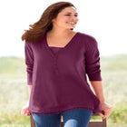 Layered-Look Lace Trim Tee image number null