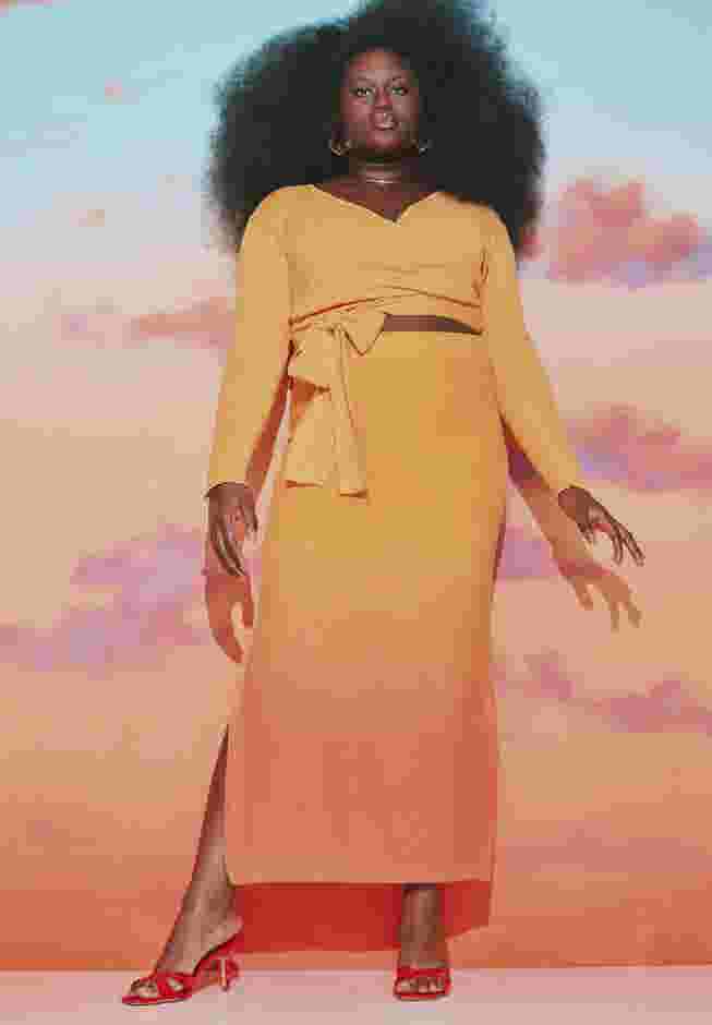 Ombre Knitted Maxi Skirt image number 4