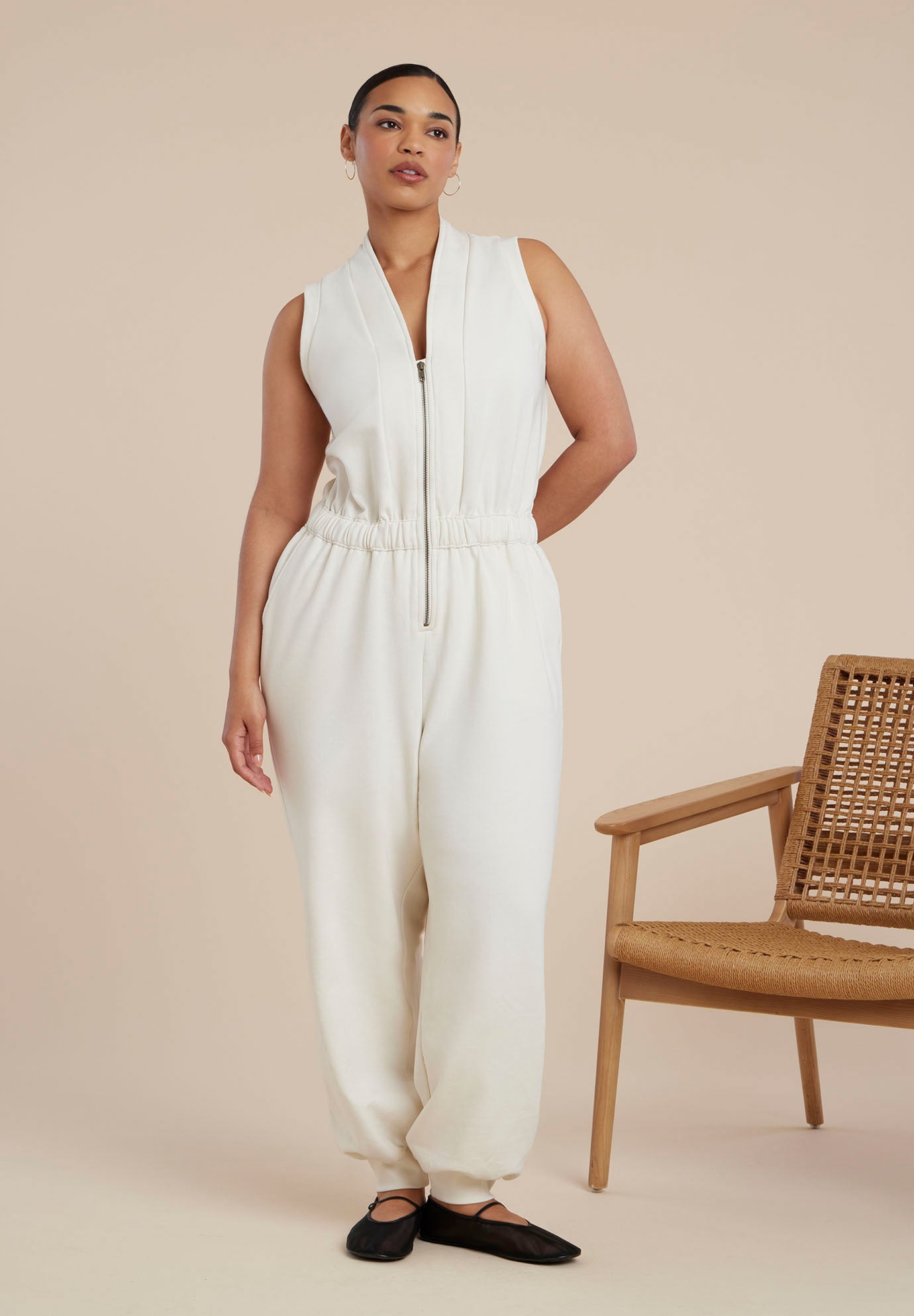 Sleeveless Knit Jumpsuit image number 1