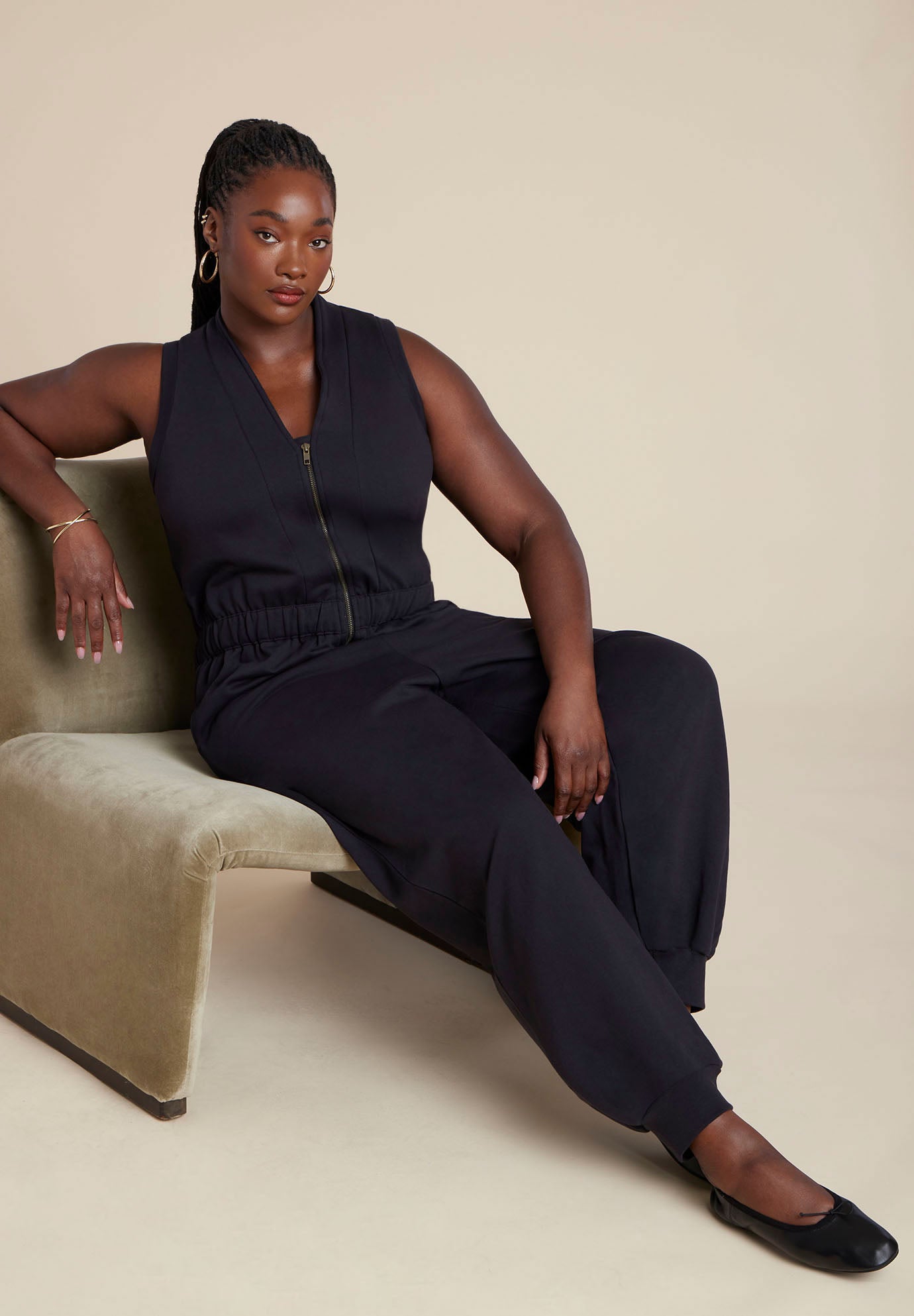  Sleeveless Knit Jumpsuit image number 0