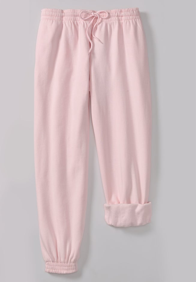 Drawstring Waist Fleece Sweatpants image number 2