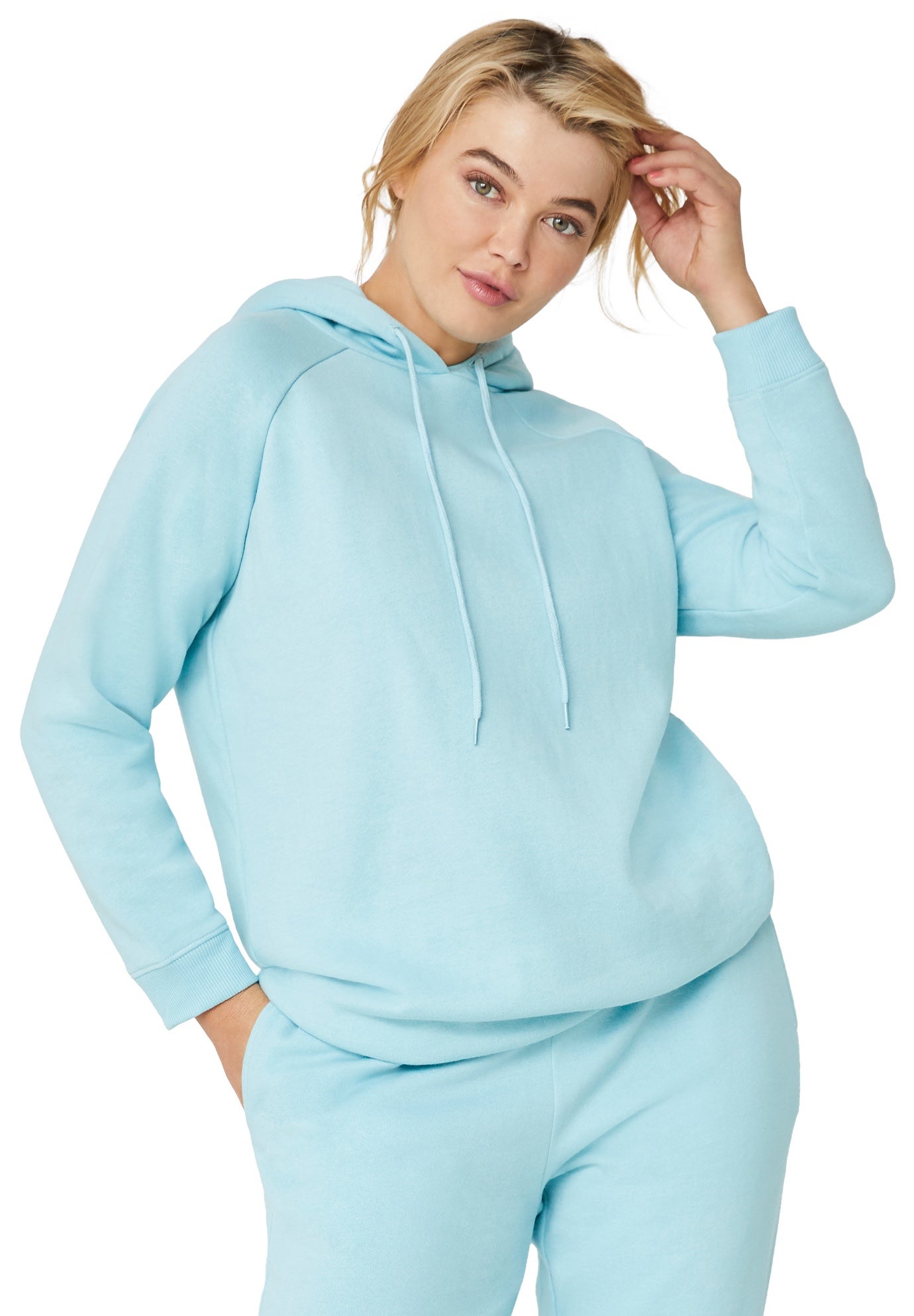 Hooded Fleece Boxy Sweatshirt image number 0