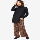 Ribbed Turtleneck Tunic Sweater image number null